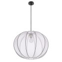 MELLOW lampa wisząca czarny 1x40W E27 abażur mist 52 biały kula