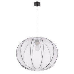 MELLOW lampa wisząca czarny 1x40W E27 abażur mist 52 biały kula