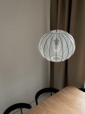 MELLOW lampa wisząca czarny 1x40W E27 abażur mist 52 biały kula