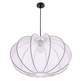MELLOW lampa wisząca czarny 1x40W E27 abażur mist 60 biały kula