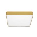 QUATTRO LAMPA PLAFON KWADRATOWY 30X30 12W LED ZŁOTY IP44