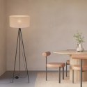 SHANTI lampa pod³ogowa czarny 1x40W E27 abażur beżowy