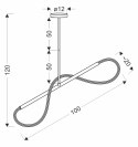 SUPREME lampa wiszaca 100cm złoty 22W LED 3000K biały