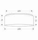 SFONDO lampa sufitowa beżowa 38 cm 2x40W E27 abażur liberica nowoczesna lampa sufitowa do salonu sypialni biura oświetlenie wnęt