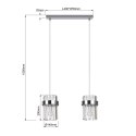 Light Prestige Lampa wisząca Vetro chrom 2xE14