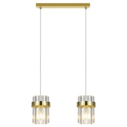 Light Prestige Lampa wisząca Vetro złota 2xE14