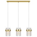 Light Prestige Lampa wisząca Vetro złota 3xE14