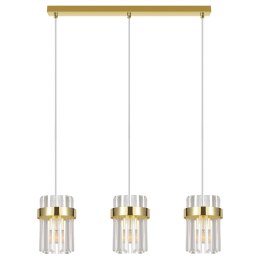 Light Prestige Lampa wisząca Vetro złota 3xE14