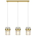 Light Prestige Lampa wisząca Vetro złota 3xE14