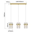 Light Prestige Lampa wisząca Vetro złota 3xE14