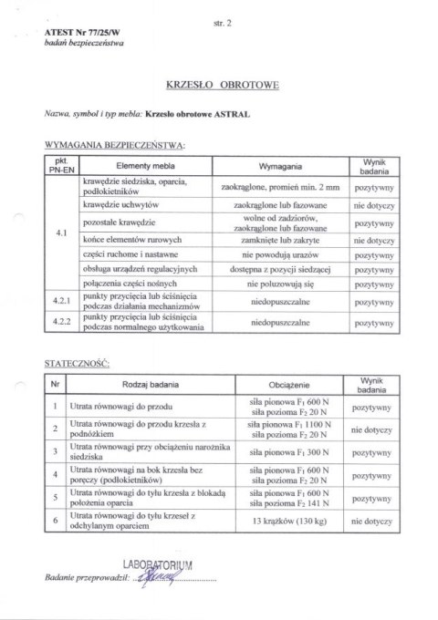 ASTRAL fotel gabinetowy czarny