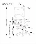 CASPER fotel gabinetowy czarny