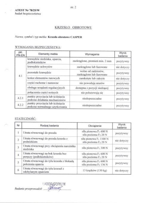 CASPER fotel gabinetowy czarny