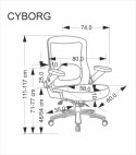CYBORG fotel gabinetowy czarny