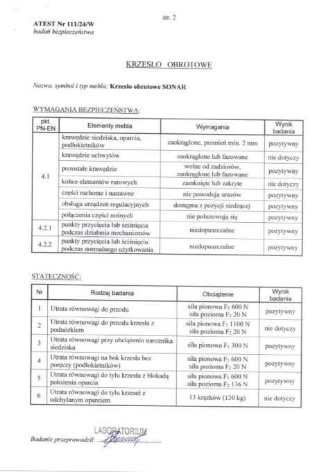 SONAR fotel gabinetowy czarny
