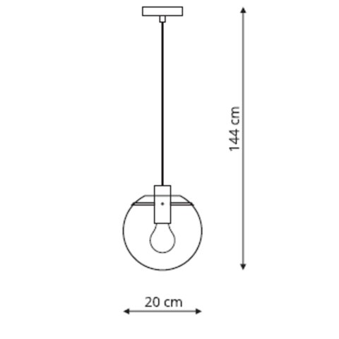 Light Prestige Lampa wisząca Puerto czarna 1xE27