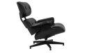 Fotel LOUNGE HM czarny / czarny jesion