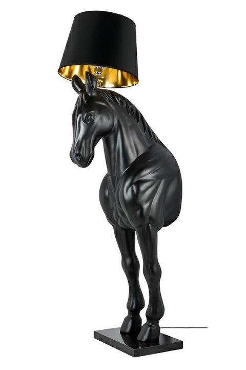 MOOSEE lampa podłogowa KOŃ HORSE STAND M czarna - włókno szklane