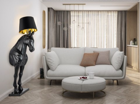 MOOSEE lampa podłogowa KOŃ HORSE STAND M czarna - włókno szklane
