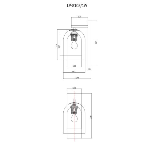 Light Prestige Kinkiet Elaris bursztynowy 1xE27