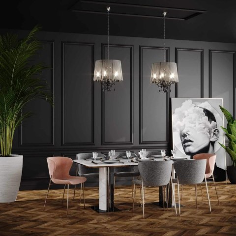 Light Prestige Lampa wisząca Mona czarna 5xE14