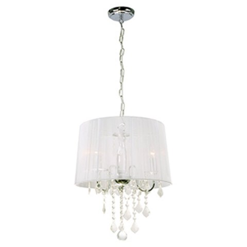 Light Prestige Lampa wisząca Mona srebrna 3xE14