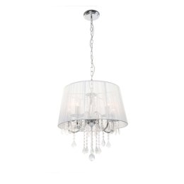 Light Prestige Lampa wisząca Mona srebrna 5xE14