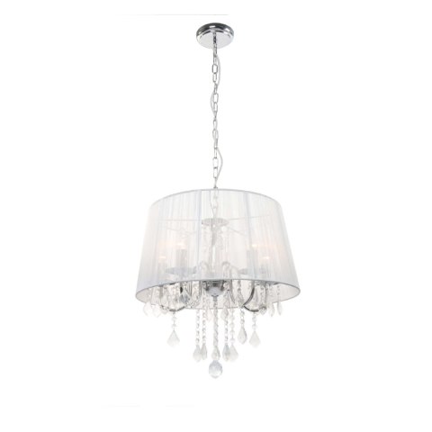 Light Prestige Lampa wisząca Mona srebrna 5xE14