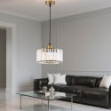 Light Prestige Okrągła lampa wisząca Vetro Złota1xE27