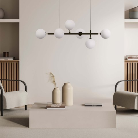 Light Prestige Lampa wisząca Alisa czarna 6xE14