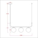 Light Prestige Lampa wisząca Alisa grafitowa 3xE14