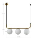 Light Prestige Lampa wisząca Alisa złota 3xE14