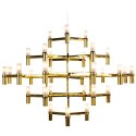 Lampa wisząca CANDLES-30 złota 120 cm