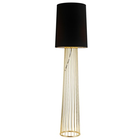 Lampa podłogowa FILO-2 czarno-złota, metalowa, E27, 156 cm