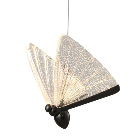 Lampa wisząca BEE LAMP 1, 21 cm- LED, czarna, w kształcie motyla