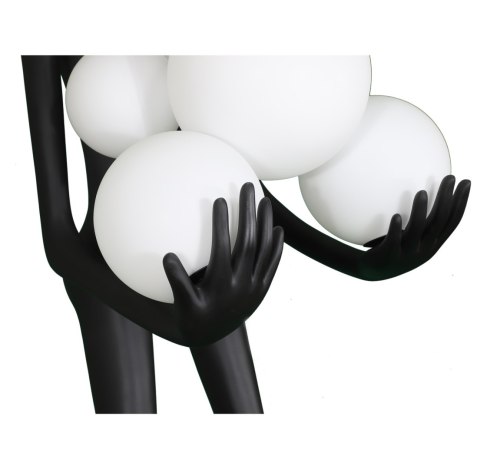 Lampa podłogowa WOMAN BLACK czarna 180 cm