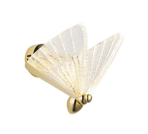 Lampa ścienna BEE LED 18 cm - złoty kinkiet dekoracyjny