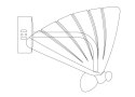 Lampa ścienna BEE LED 18 cm - złoty kinkiet dekoracyjny