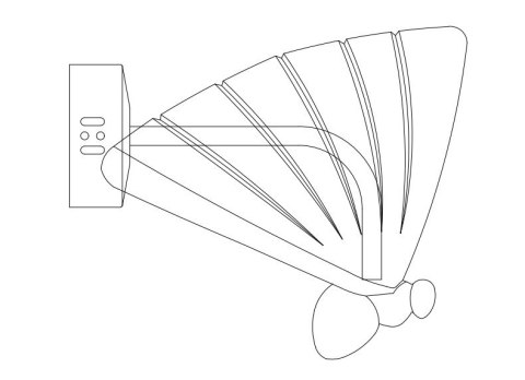 Lampa ścienna BEE LED 18 cm - złoty kinkiet dekoracyjny
