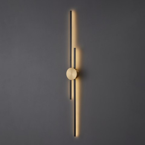Lampa ścienna CENTRO 122 cm - LED, czarno mosiężny