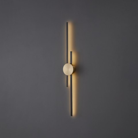 Lampa ścienna CENTRO 92 cm - LED, czarno mosiężny