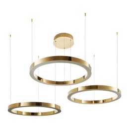 Lampa wisząca CIRCLE 3 40+60+60 cm - LED, ring złoty połysk na 1 podsufitce