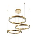 Lampa wisząca CIRCLE 3 40+60+60 cm - LED, ring złoty połysk na 1 podsufitce