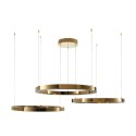 Lampa wisząca CIRCLE 3 40+60+60 cm - LED, ring złoty połysk na 1 podsufitce