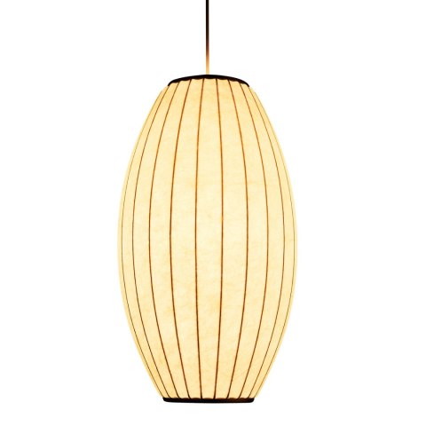 Lampa wisząca SILK BARREL biała 60 cm - nowoczesna i minimalistyczna