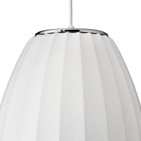 Lampa wisząca SILK BARREL biała 60 cm - nowoczesna i minimalistyczna