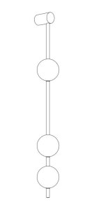Lampa ścienna BERRY 103 cm zlota