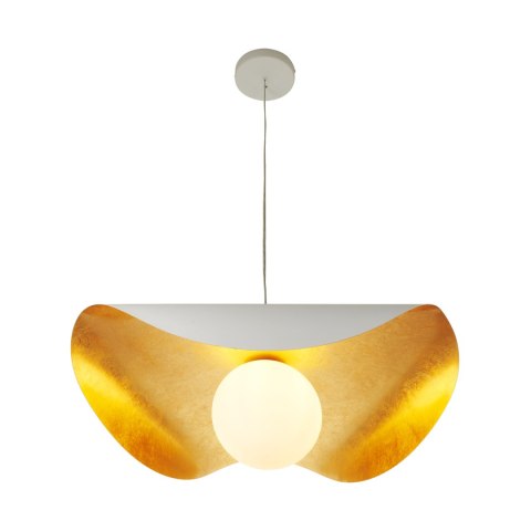 Lampa wisząca ENZO 60 cm - biało złota