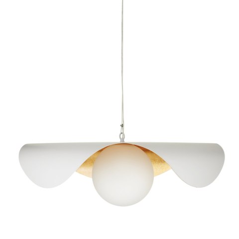 Lampa wisząca ENZO 60 cm - biało złota
