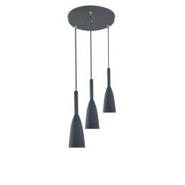 Light Prestige Lampa wisząca Solin 3 szara 3xE27